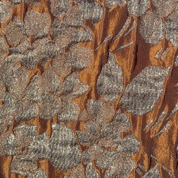 Talbots Pencil Skirt Womens Size 6P Copper Metallic Gold Brocade Cocktail - Picture 8 of 9